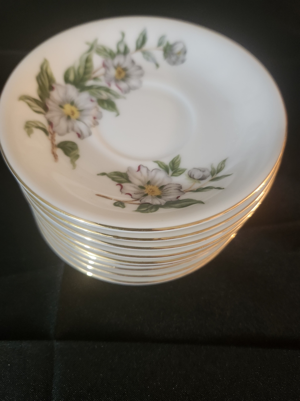 Vintage Hira Fine China 'Glenda' Saucers - Set of 9